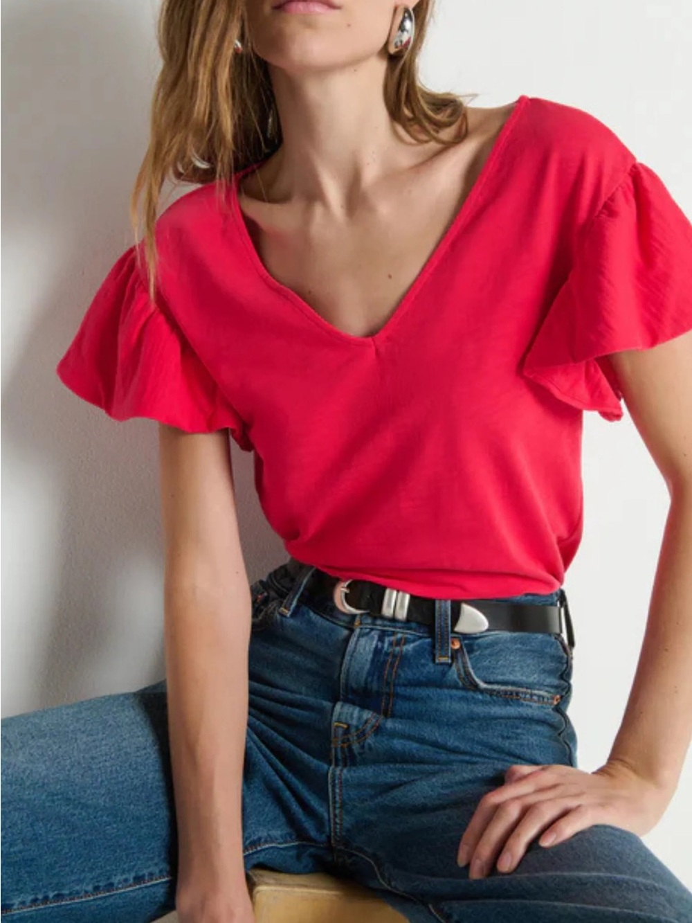 Nation Ltd - Emmy Flutter Sleeve Tee